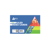 Front facing image of APEX Neon Ruled Index Cards.