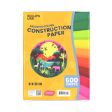 Construction Paper - 9 X 12 Inches, 8 Assorted Colors, 600 Sheets