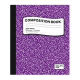 Front facing image of Purple Marble Composition Notebook.