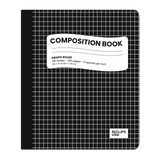 Black Composition Notebook - Quad-ruled, 7.5 X 9.8 Inches, 100 Sheets