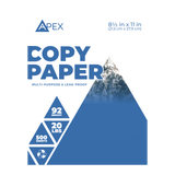 Front facing image of APEX White Computer Copier Paper.