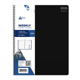 APEX 2025 Spiral-Bound Weekly Planner and Calendar - 1 Week Per 2-page Spread, 8 X 10 Inches