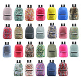 17" Basic Wholesale Backpacks in Assorted Patterns - Bulk Case of 24